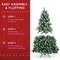 Best Choice Products Pre-Lit Pre-Decorated Holiday Christmas Tree w/ Flocked Tips, Lights, Metal Base